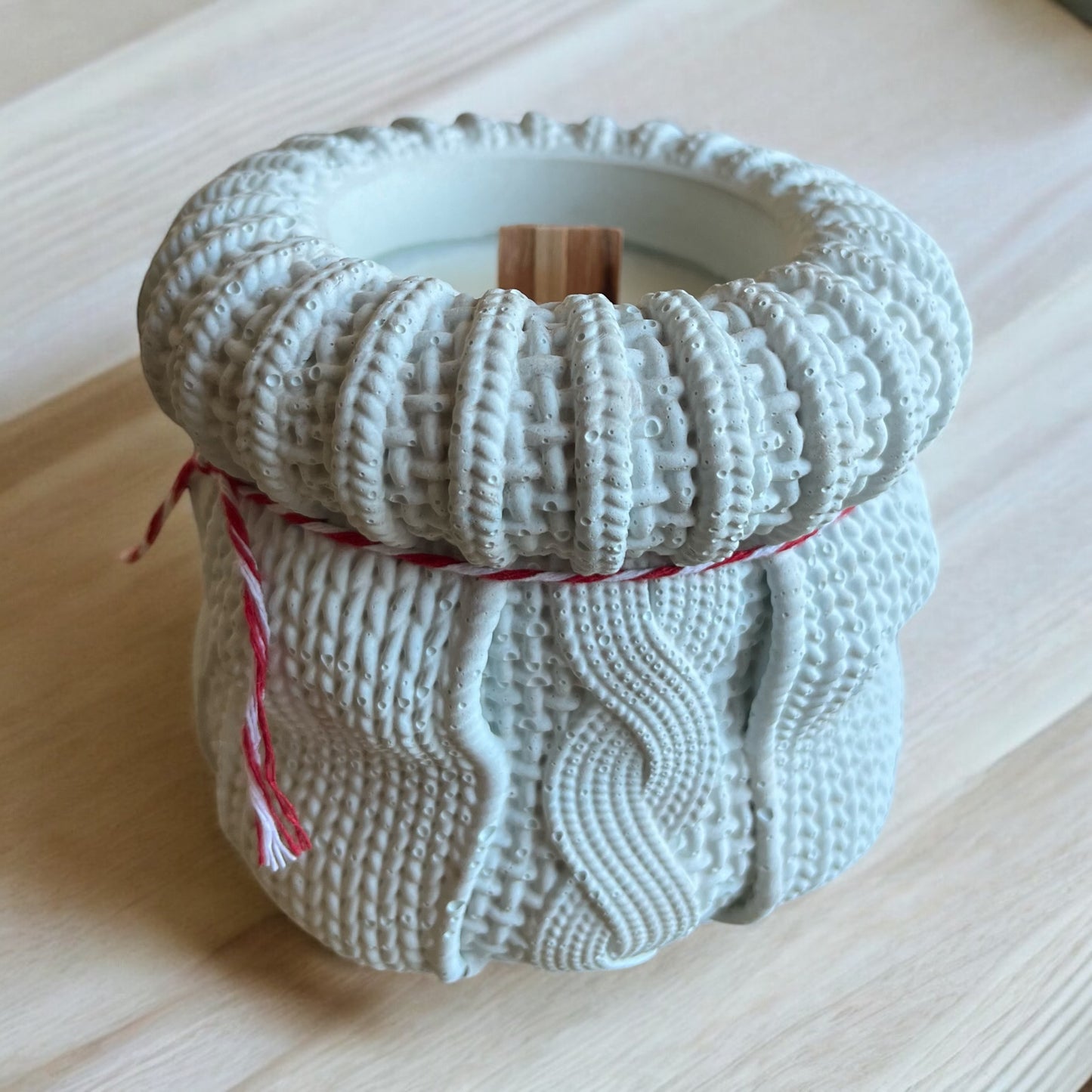 Large Cozy Knit Sleeve Candle