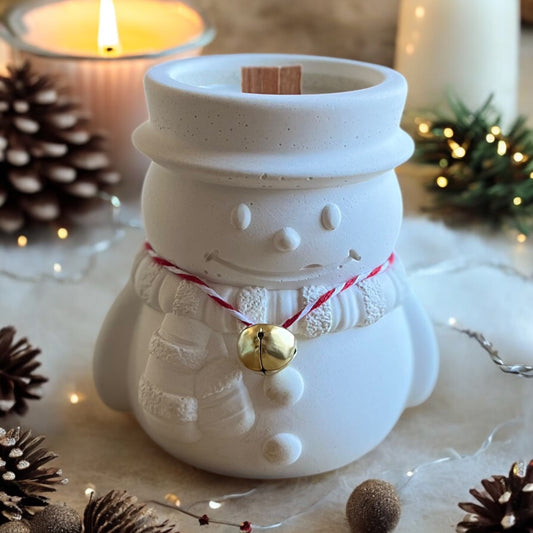 Snowman Candle(Smiley)